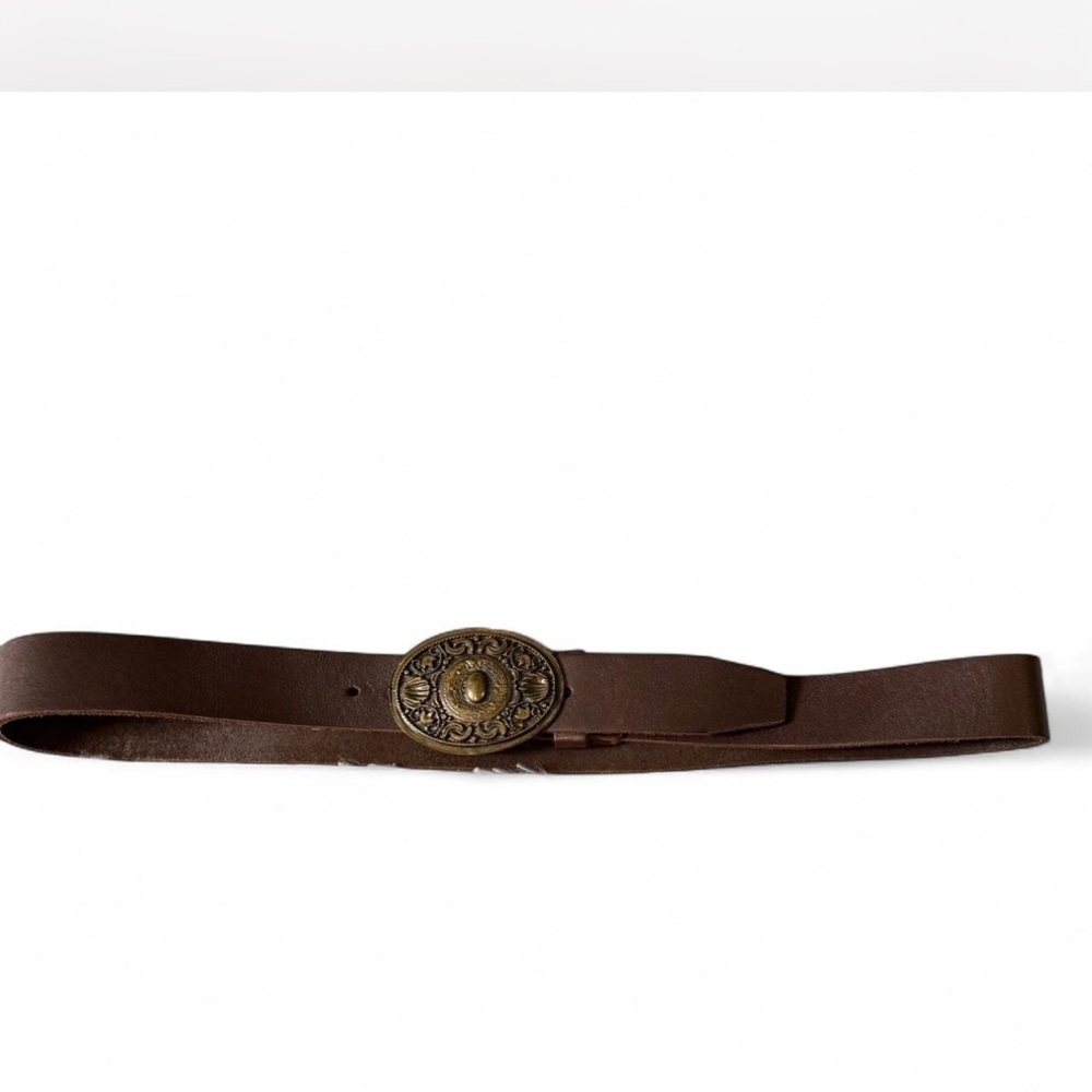 Elegant Brown Leather Belt Bag